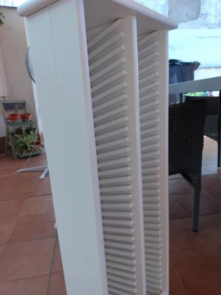 Estantería para 68 CDs blanco de madera blanco