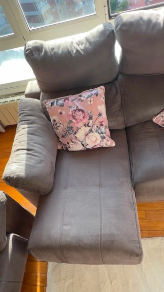 2 sofas grises