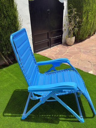 Hamaca reclinable azul