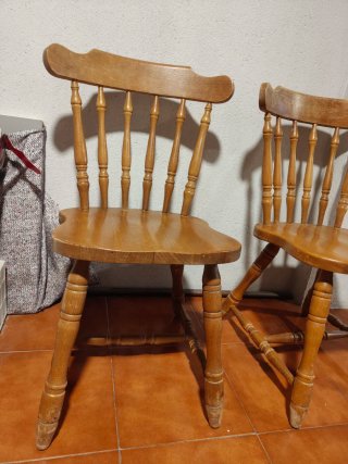 Lote 4 Sillas Madera Haya