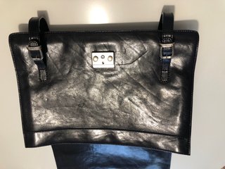 Maletín Cartera Cuero Negro
