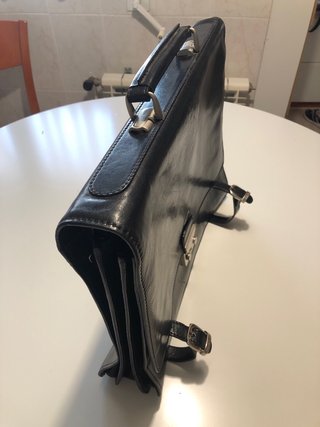 Maletín Cartera Cuero Negro