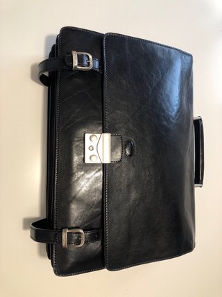 Maletín Cartera Cuero Negro