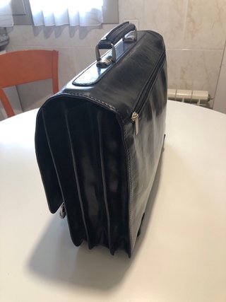 Maletín Cartera Cuero Negro