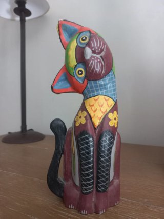 Figuras de Gatos Decoración Madera