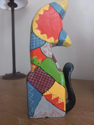 Figuras de Gatos Decoración Madera