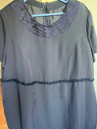 Conjunto chaqueta larga y vestido, traje señora