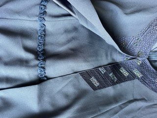 Conjunto chaqueta larga y vestido, traje señora