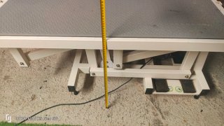 Mesa elevable para centro de estética de mascotas