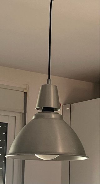 Lámpara colgante de acero plateado