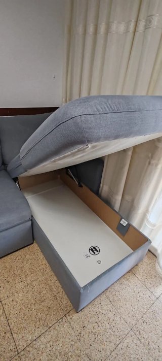 Sofá modular gris 3 plazas