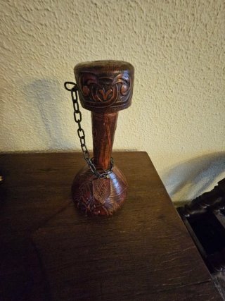Botella Antigua Whisky madera Cadena