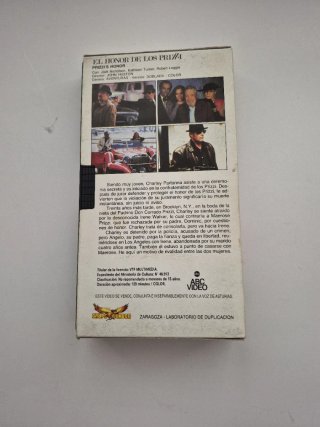 VHS El Honor de los Prizzi