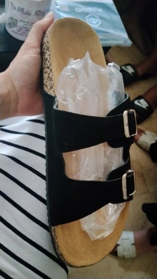 Sandalias negras hombre