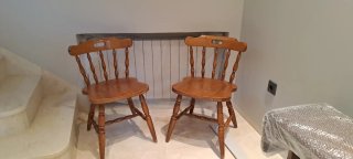 4 Sillas Vintage Madera Maciza
