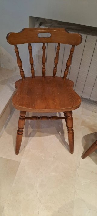4 Sillas Vintage Madera Maciza