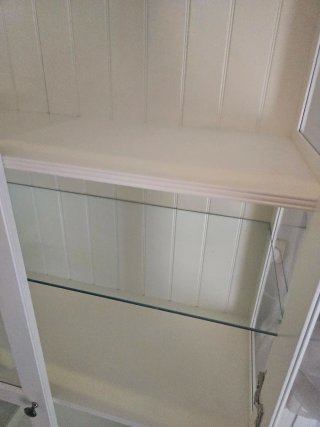 Vitrina Blanca Cristal y Madera