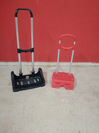 Carrito ruedas para mochila Rojo Plegable