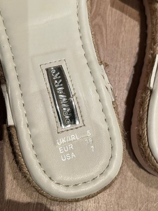 Sandalias Planas Blancas Talla 38