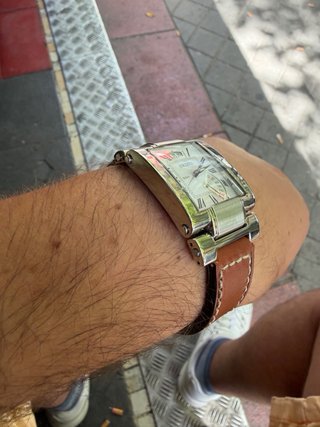 Reloj Seiko Rectangular Cuero Marrón
