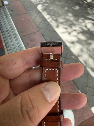 Reloj Seiko Rectangular Cuero Marrón
