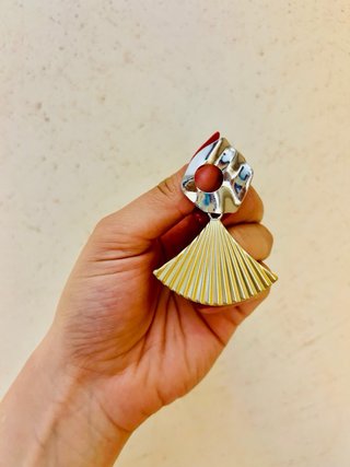 Orecchini donna argento e oro