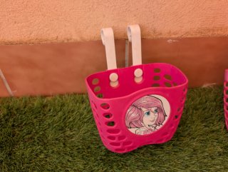 Cestino bici Decathlon rosa per bambine