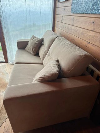 Sofá Cama Beige 2 Plazas