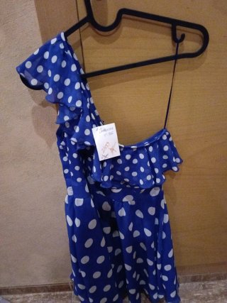 Vestido de fiesta juvenil lunares