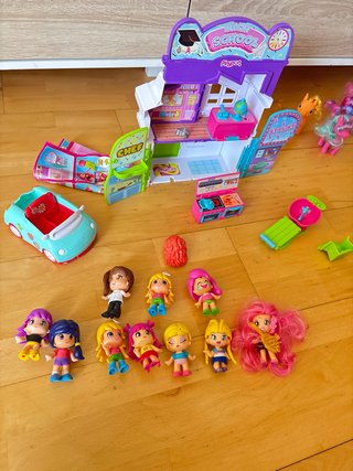 Lote Pinypon: Casa Profesiones,coche y 10 Muñecas