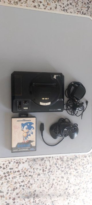 Sega Mega Drive Consola Negra + Sonic