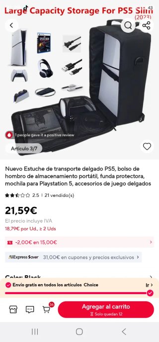 Funda de transporte PS5 Slim