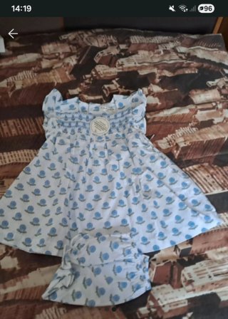 Conjunto infantil estampado floral