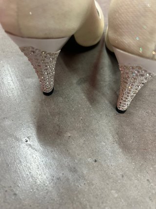 Zapatos de fiesta mujer dorados y rosas