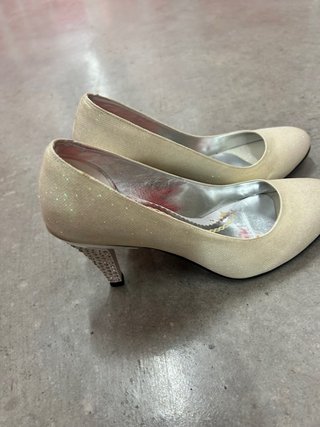 Zapatos de fiesta mujer dorados y rosas