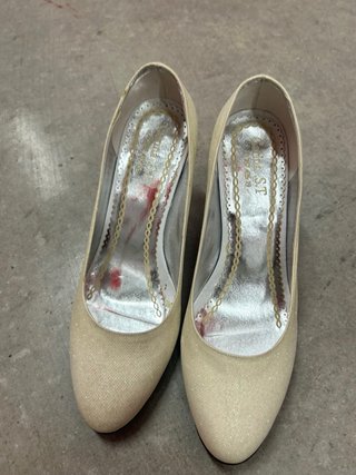 Zapatos de fiesta mujer dorados y rosas