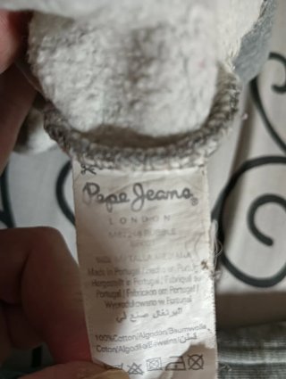 Sudadera Pepe Jeans gris con capucha y cremallera