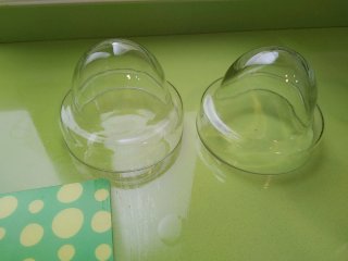 Pareja vasos cristal lámpara votiva