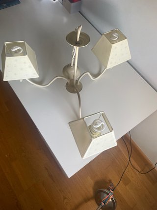 Lámpara infantil beige/blanca