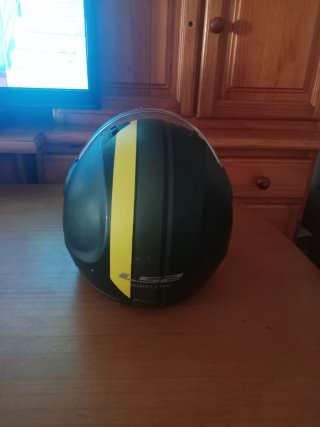 Casco Moto LS2 Negro/Amarillo con Visera