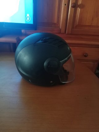 Casco Moto LS2 Negro/Amarillo con Visera