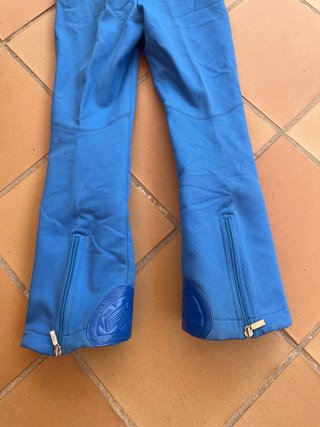 Pantaloncini da sci blu con bretelle