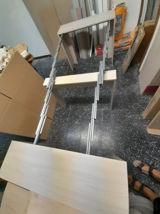 Mesa comedor extensible fuelle madera