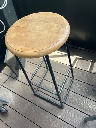 Taburete Terraza Madera y Metal