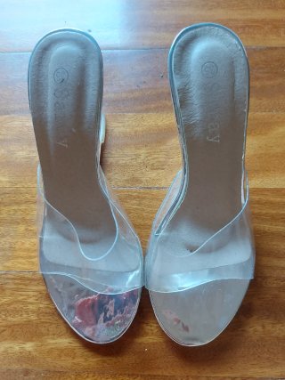 Tacones transparentes talla 35