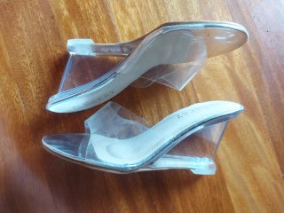 Tacones transparentes talla 35