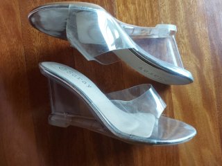 Tacones transparentes talla 35