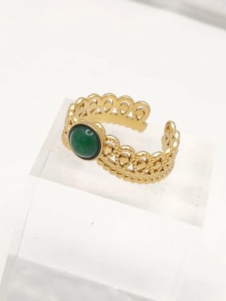 Anillo Acero Quirúrgico Chapado Oro