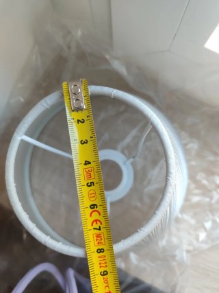 Pantalla lámpara diseño rayas gris