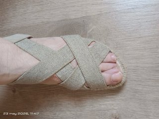 SANDALIAS DE TEJIDO  ELÁSTICO, muy cómodas